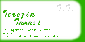 terezia tamasi business card